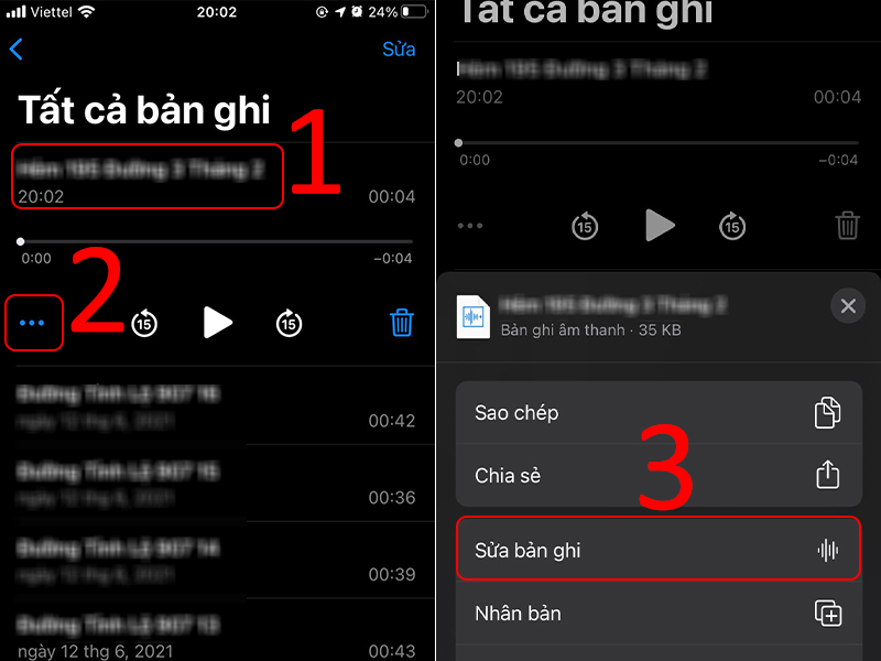 Sửa bản ghi